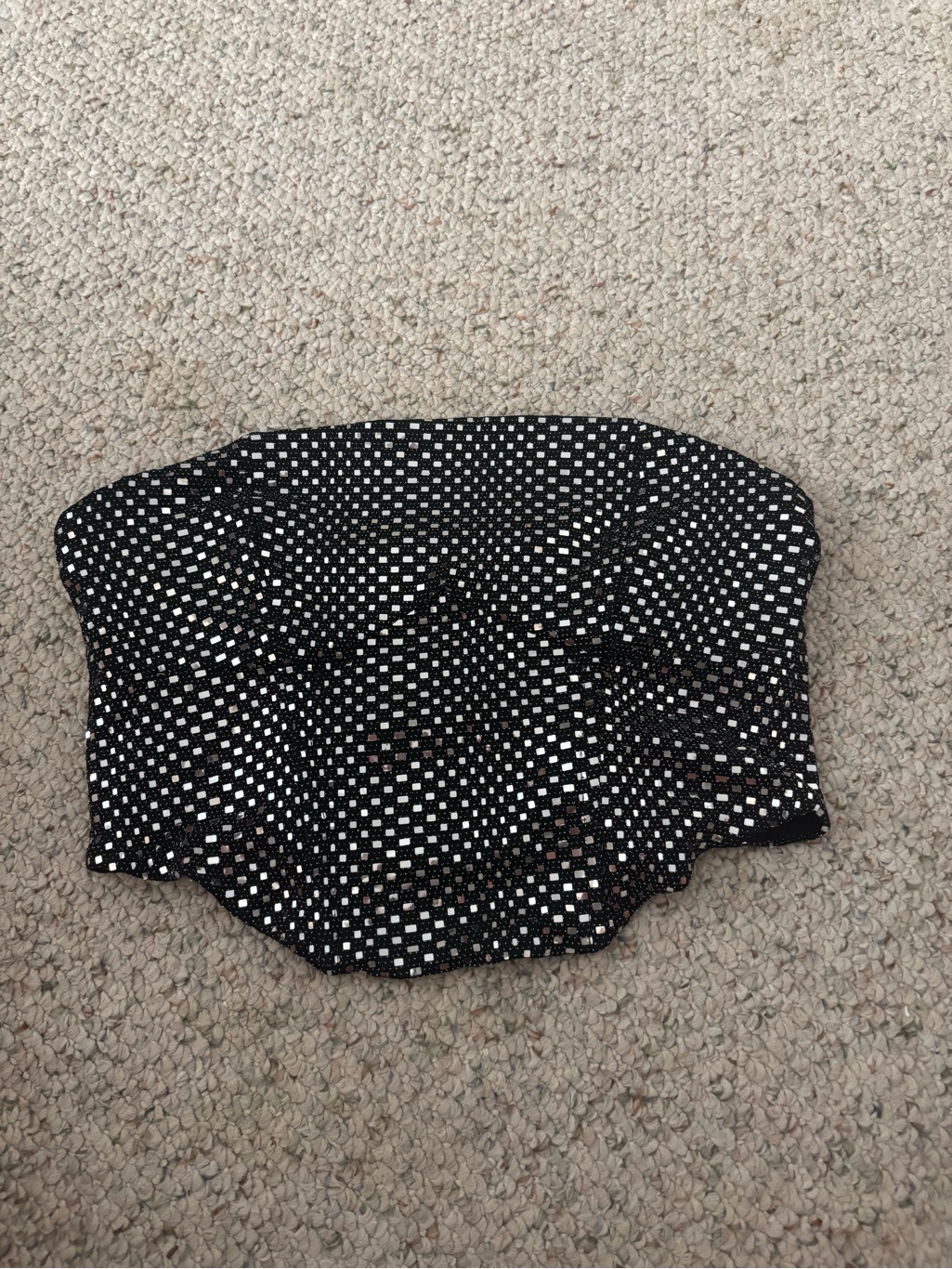 Forever 21 Black Sequin Bandeau Top